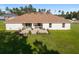 Aerial view of the house showcasing the backyard and patio at 5005 Sw 106Th St, Ocala, FL 34476