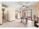 Dining area with tile floors and kitchen access at 10061 Sw 88Th Ter, Ocala, FL 34481