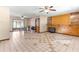 Spacious living room with tile floors and a fireplace at 10061 Sw 88Th Ter, Ocala, FL 34481
