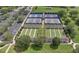 Aerial view of tennis and bocce ball courts at 9818 Sw 63Rd Loop, Ocala, FL 34481