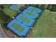 Aerial view of community tennis courts at 9818 Sw 63Rd Loop, Ocala, FL 34481