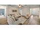 Living room with neutral color palette and access to the foyer at 9818 Sw 63Rd Loop, Ocala, FL 34481