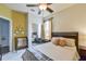 Bright bedroom with mirrored closet and comfortable bed at 9818 Sw 63Rd Loop, Ocala, FL 34481