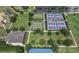 Aerial view of tennis and bocce ball courts at 9818 Sw 63Rd Loop, Ocala, FL 34481