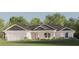 House exterior with front porch and landscaping at Tbd Bay Trak, Ocklawaha, FL 32179