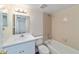 Clean bathroom with white vanity and shower/tub combo at 2915 Sw 32Nd Ave # C3, Ocala, FL 34474