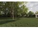 Large backyard with lush green grass and mature trees at Tbd Bay Ct Pl, Ocklawaha, FL 32179