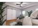Main bedroom with a view of the barn doors to the bathroom and closet at Tbd Bay Ct Pl, Ocklawaha, FL 32179