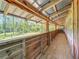 Spacious wooden deck with a view of the backyard and trees at 5401 Se 162Nd St # 32, Summerfield, FL 34491