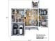 A detailed floor plan showcasing a spacious layout with 3 bedrooms, a kitchen, and a garage at Tbd Bay Ct, Ocklawaha, FL 32179