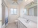 Clean bathroom with shower/tub combo, vanity, and mirror at 2260 Nw 51St Ter, Ocala, FL 34482