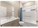 Bathroom with tub, shower, and single vanity at 9818 Sw 99Th Loop, Ocala, FL 34481