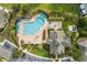 Overhead view of community pool with surrounding lounge area at 4230 Sw 50Th Cir, Ocala, FL 34474