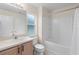 Bathroom with single vanity, tub, and shower at 4230 Sw 50Th Cir, Ocala, FL 34474