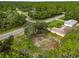 An aerial view of a house with a large yard and surrounding trees at 49 Fisher Way, Ocklawaha, FL 32179