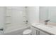 Bathroom with shower/tub combo and white vanity at 1 Pine Trace Trl, Ocala, FL 34472