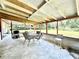 Relaxing screened porch with outdoor seating and backyard view at 1779 Ne 12Th St, Ocala, FL 34470