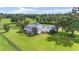 Large home on sprawling lot with flag, from above at 7137 & 7141 S Magnolia Ave, Ocala, FL 34476