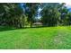 House backyard showcasing lush grass and mature trees at 1989 Nw 111Th Loop, Ocala, FL 34475