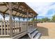 Wooden gazebo overlooking the lake at 4348 Sw Deepwater Ct, Dunnellon, Fl, FL 34431