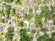 Aerial view of neighborhood, highlighting house location at 26 Juniper Pass Ln, Ocala, FL 34480