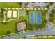 Aerial view of tennis courts and playground area at 7694 Graben St, Kissimmee, FL 34747