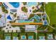 Aerial view of water slides and other pool amenities at 7694 Graben St, Kissimmee, FL 34747