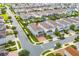 Aerial view of home and neighborhood amenities, including a pool at 7694 Graben St, Kissimmee, FL 34747