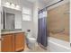 Clean bathroom, granite vanity, shower/tub combo at 9823 Sw 95Th Loop, Ocala, FL 34481