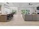 Spacious living area with sliding doors leading to backyard at 1620 Nw 73Rd Ter, Ocala, FL 34482