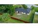 Aerial view showing house, backyard, and surrounding neighborhood at 25 Cedar Ter, Ocala, FL 34472