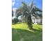 Landscaped backyard with a large palm tree at 5858 Nw 27Th Pl, Ocala, FL 34482