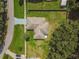 Overhead view of the house, highlighting its layout and landscaping at 4980 Sw 195Th Ave, Dunnellon, FL 34431