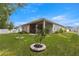 Screened patio and grassy backyard with trees at 7867 Sw 74Th Loop, Ocala, FL 34481