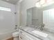 Bathroom with a single vanity, granite countertop and a shower/tub combo at 4763 Se 25Th Loop, Ocala, FL 34480