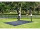 Horse wash stall with two wash posts and a rubber mat at 22422 Lake Seneca Rd, Eustis, FL 32736