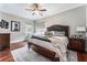 Guest bedroom with hardwood floors and window seat at 22422 Lake Seneca Rd, Eustis, FL 32736