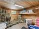 Storage area for hay and feed with shelving and bins at 22422 Lake Seneca Rd, Eustis, FL 32736