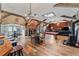 Large game room with pool table, bar, and western-themed decor at 22422 Lake Seneca Rd, Eustis, FL 32736