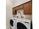 Laundry room with washer and dryer and overhead cabinets at 4321 Se 40Th Ln, Ocala, FL 34480