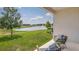 Relaxing patio overlooking a pond with fountain at 4737 Nw 39Th Street Rd, Ocala, FL 34482