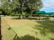 Dog park with benches, shade awnings, and grassy areas at 8303 Sw 78Th Cir, Ocala, FL 34476