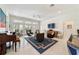 Open Gathering room with ample seating, a piano, and views of the pool and patio at 7819 Se 12Th Cir, Ocala, FL 34480