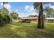 Large backyard with grassy area and deck at 2810 Se 8Th St, Ocala, FL 34471