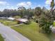 Aerial view of a ranch style home with a large backyard and surrounding trees at 2810 Se 8Th St, Ocala, FL 34471