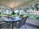 Enjoy the view from this screened patio with table and chairs at 10783 Se 178Th St, Summerfield, FL 34491