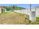 Large backyard with a shed and privacy fence at 8335 Se 162Nd Pl, Summerfield, FL 34491