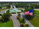 Community entrance with fountain and American flag at 11703 Se 91St Cir, Summerfield, FL 34491