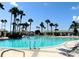 Large outdoor pool with lounge chairs and palm trees at 11703 Se 91St Cir, Summerfield, FL 34491