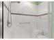 Walk-in shower with tiled walls and seat at 8386 Sw 82Nd Cir, Ocala, FL 34481